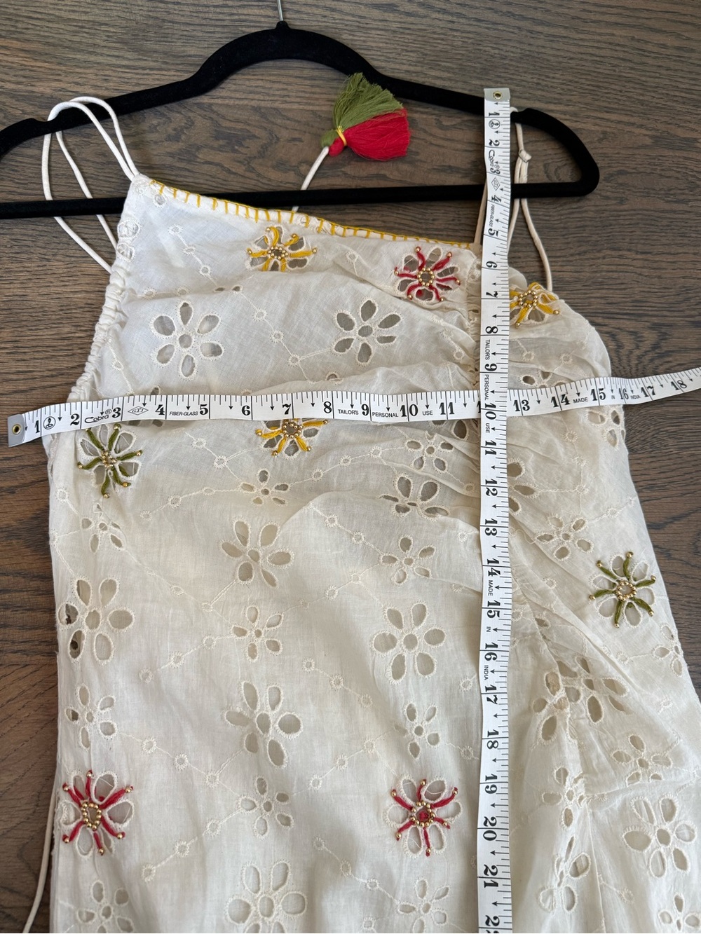NWT Anthropologie Mahila Asymmetrical Embellished Midi Dress with embroidery. S. - Picture 9 of 10